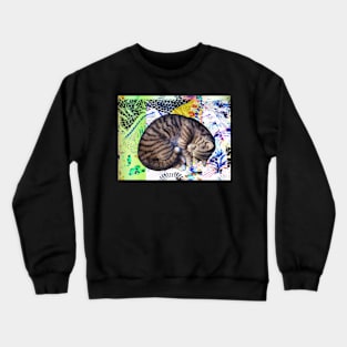 Patchwork cat Crewneck Sweatshirt